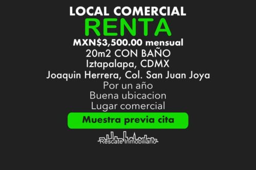 LOCAL COMERCIAL IZTAPALAPA MXN$3,500.00